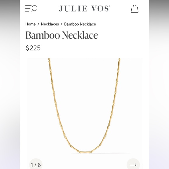 NWT!! Julie Vos Bamboo Necklace - Picture 2 of 8